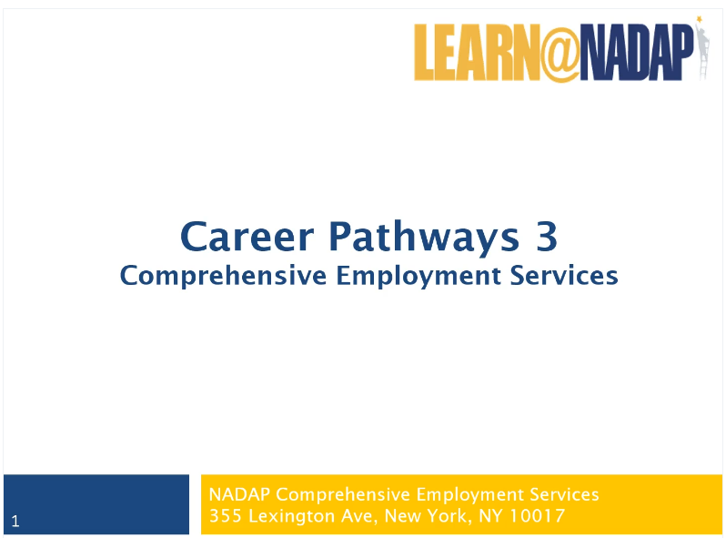 Learn@NADAP: All courses